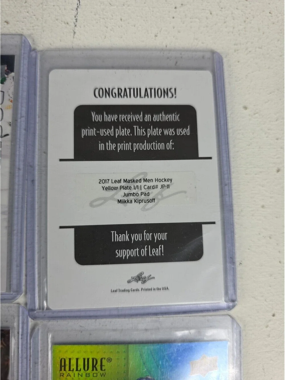 NHL Card Lot Rookie Young Guns Insert 1/1 One Of One PATRICK KANE Press Plate